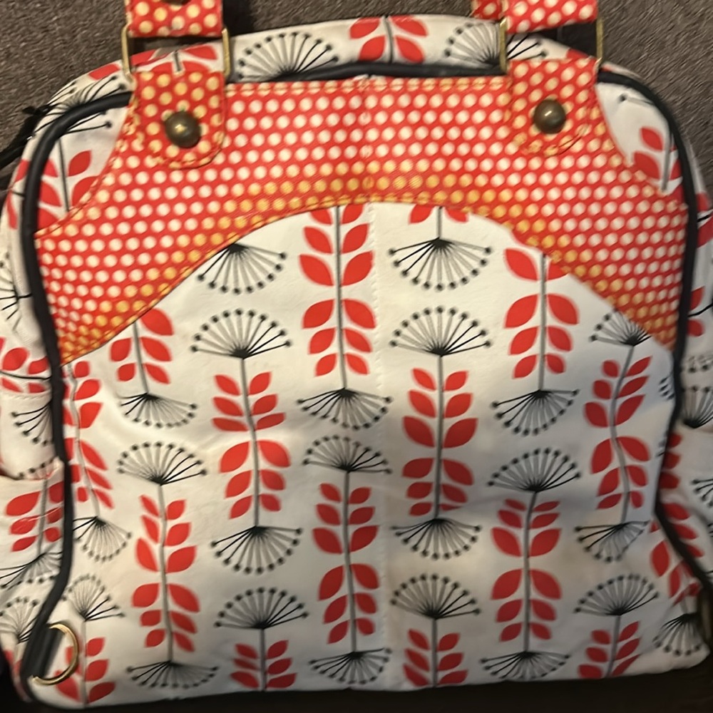 Petunia Pickle Bottom Red, Black, and White Baby Bag - Picture 3 of 5